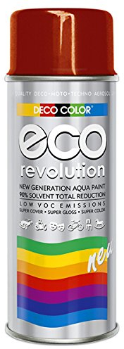 Fahrzeugteile Hoffmann Deco Color ECO Lackspray glänzend oder matt 400ml nach RAL freie Farbauswahl (1 Dose ECO RAL 3000 Feuerrot Glanz)
