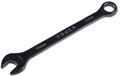 sourcing map Metric 11mm 12-Point Box Open End Combination Wrench Black Electrophoresis Coating, Cr-V
