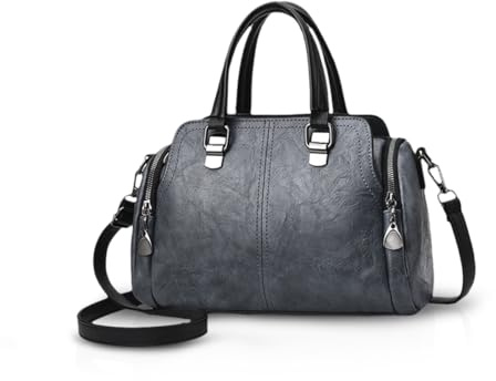 NICOLE&DORIS Damen Mode Taschen mit hohem Tragegriff Retro Handtaschen Schultertasche Umhängetasche Tragetaschen für Frauen