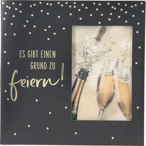 Depesche 11130-055 3D Klapp-Karte mit Musik und Licht, Glückwunsch-Karte, ca. 15,5 x 15,5 cm groß, inkl. passendem Umschlag, innen und außen bedruckt