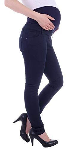 Damen Umstandsjeans Schwangerschaftsjeans Slim Schwangerschaft-s-Jeans Umstand-s-Hose Umstand-s-Hosen Röhre-n-Jeans Maternity Stoffhose-n Business Gr große Größe-n dunkel-blau-e Jeggings XL 42