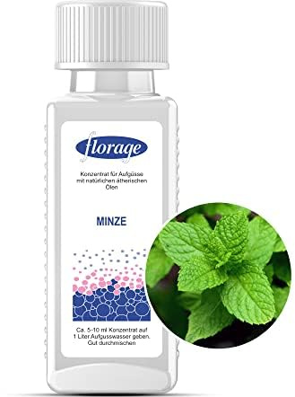Florage 100ml Saunaaufguss MINZE - 50 Jahre Erfahrung als deutsche Duftmanufaktur, hochergiebiges Aufgussmittel für die Sauna, viele Aufguss Düfte, vegan und ohne Tierversuche, auch als Set