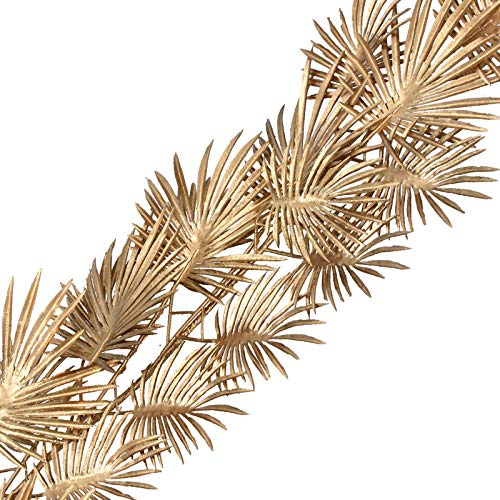 Gisela Graham Ghirlanda di foglie di palma in oro, 180 cm