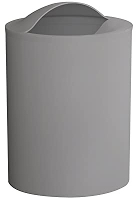 GEDY G-Eye Gettacarta Grigio, Misure e Peso Cestino Bagno: 26,5X19X19 CM & 0,25 kg, Realizzato in Resine Termoplastiche, Pattumiera Bagno Design R&S Gedy 100% Made in Italy, 2 Anni di Garanzia