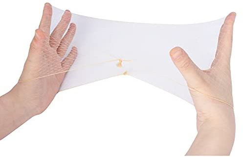Askuang 100PCS Blonde Hair Net 20 Invisible Elastic Edge Mesh Hair Nets for Ballet Bun, Women Sleeping, Food Service, Short Wig Package 50cm