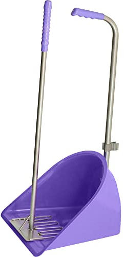 Muck Grabber Stable Mate Manure Collector Long Handle Poop Scoop & Rake Stable Paddock Dock Tidy Ideal for Horse, Pony, Donkey, Dog, Leaves for Yard, Stable, Horsebox & Garden - 80 cm (Purple)
