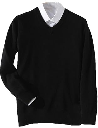 Suvoiier Hommes Pull en Cachemire Hommes Pull Chaud Classique Col en V Chandails Homme Pull Jersey Pull pour Hommes Black XXL