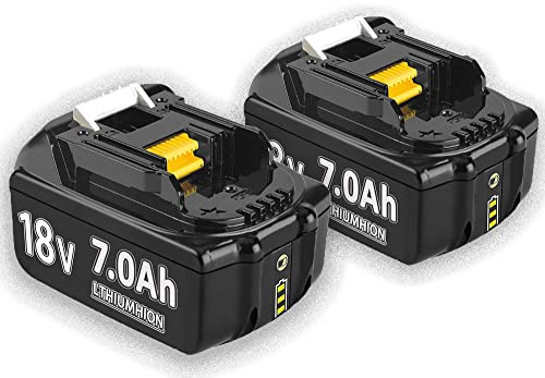 Bonadget 2X 7.0Ah Ersatzakku für Makita BL1860B BL1860 BL1830 BL1820 BL1815 BL1860B BL1860 BL1835 BL1845 BL1850 BL1860B 194205-3 LXT-400 Akku LED Werkzeug