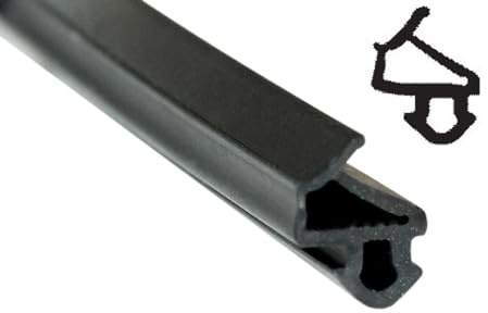 SN-TEC Fensterdichtung/Renovierungsdichtung/Fenstergummi SD 2161 für 4,2 bis 5,3mm Nut z.B. für Veka Fenster, Farbe: schwarz (5 Meter)