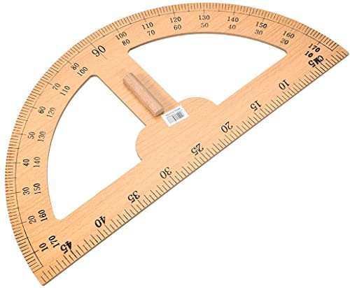 XYWHPGV Rapporteur demi-cercle dessin en bois outil de mesure papeterie 50 cm 180 degrés pour l'enseignement du tableau effaçable à sec(58c07 8bc85 1d3dc 18a81 2d827 d1782