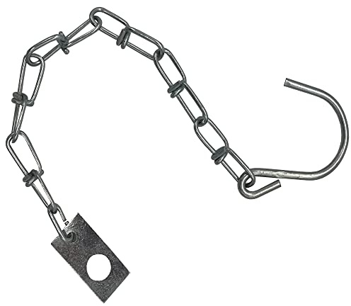 SAMETRUCK Sicherheitskette 27cm mit Haken und Platte Bordwandverschluss für PKW Anhänger (2)