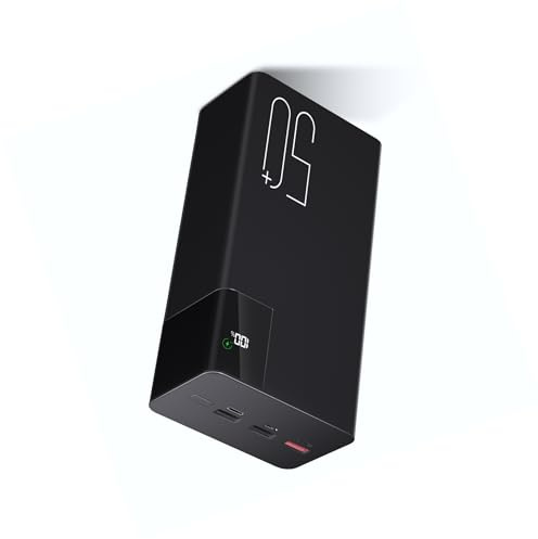 Power Bank 50000mAh Portable Charger: 22.5 W Fast Charging External Battery - Powerbank with LED Flashlight and Large Capacity