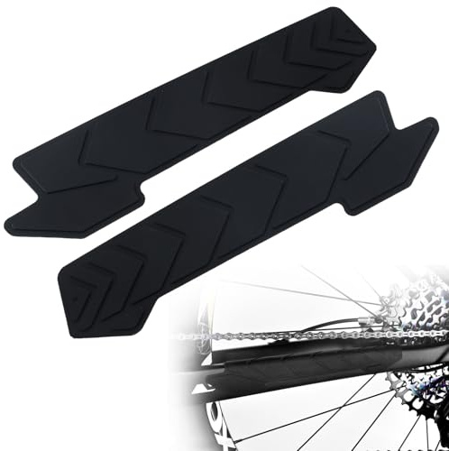 2 Pezzi Paracatena per MTB Adesivi in Silicone, Adesivi Bicicletta Telaio,Telaio della Bicicletta di Protezione Autoadesivo,proteggono Il Telaio della Bici per la Maggior Parte delle Biciclette