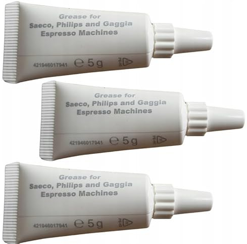 Compatible avec Saeco Philips Incanto PicoBaristo Odea Talea Syntia XSmall Exprelia Minuto Xelsis Moltio LatteGo Lot de 3 lubrifiants conservateurs pour machine à café