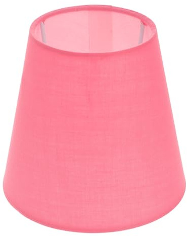 Mikikit Lampenschirm Aus Stoff 5.1 Zoll Macaron Rosa Für Deckenlampen Kronleuchter Stehleuchten Staubschutz Weiches Licht