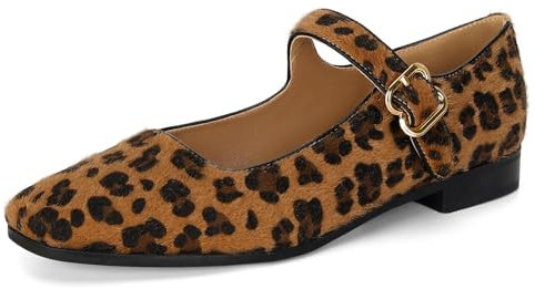 DOEYG Mary Jane Ballerinas mit Strasssteinen für Damen, glitzernde Ballerinas mit Schnallenriemen, quadratischer Zehenbereich, verziert, Mary Jane-Schuhe, bequeme, lässige Ballerina-Schuhe mit Nieten,