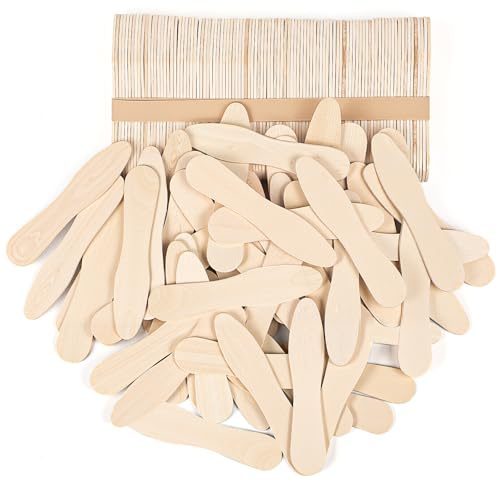 Lot de 200 cuillères à crème glacée en bois, mini cuillères jetables en bois, petites cuillères de dégustation en bois, cuillères à crème glacée, dessert, yaourt, échantillons de yaourt, 7,6 cm