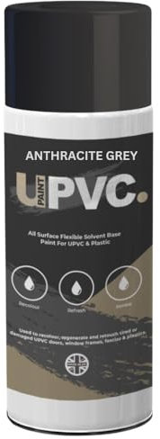 upaintpvc - UPVC Aerosol Spray Paint Anthracite Grey 1x400ml - PVC - Plastic - Window - Door - Frame - Conservatory - Fascia - Downpips - Guttering | Semi Matt Finish (1)