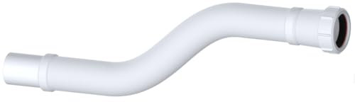 PlumbEZ Outlet Flexible Waste Pipe Connector 1.1/2 Inch - 40mm Compression x Plain Spigot Flexible Drain Pipe, Perfect for Flexible Shower Waste or Flexible Pipe Installations