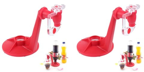 Dispensador de Bebidas de Plástico, Paquete de 2, Dispensador Carbonatado a Presión Manual, Bebederos con Interruptor Portátil, Botella de Agua a Presión Manual, Dispensador de