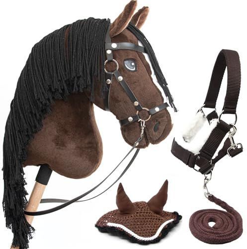 Hobby Horse Lane Zaumzeug mit Medaille (Jump Star + Set Braun)