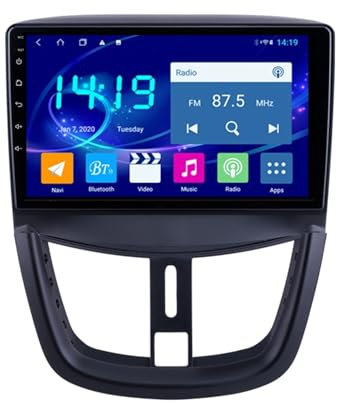 Generisk Android-bilradio GPS-navigering 9-tums HD-pekskärm bilradio-spelare för P-eugeot 207 2006-2015 Android bil dubbel Din med GPS-navigering Bluetooth FM-stöd spegel länk backkamera