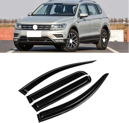 HAVERN Auto Autofenster Windabweiser für VW Tiguan 2017-2021, Regenabweiser Integrierte Deflektoren Seitenscheibenabweiser Luftabweiser