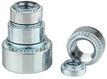 SellGood Handmutter 5~50 Stück M2 M2.5 M3 M4 M5 M6 M8 M10 Blindmuttern Selbsteinpressende Einpressmuttern Einpressnietmuttern Kohlenstoffstahl verzinkt(S-M8-2mm-10pcs)