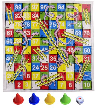 Ladders Game | Mini Snakes and Ladders Board Game, Fun Family Toy for Adults and Exciting Moments During Travelling