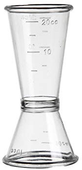 Jigger - Taza medidora para vino o cóctel de doble chupito, tamaño S/L