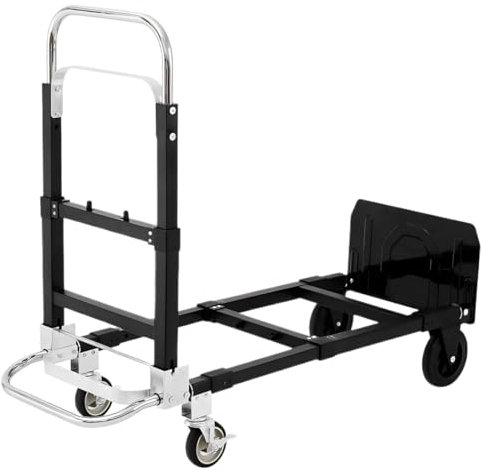 SHCHNA Transportwagen, Klappbarer Handwagen Mit Rädern, Tragbarer Dolly-Wagen, Mehrzweckwagen Mit Verstellbarem Griff Transporthilfe