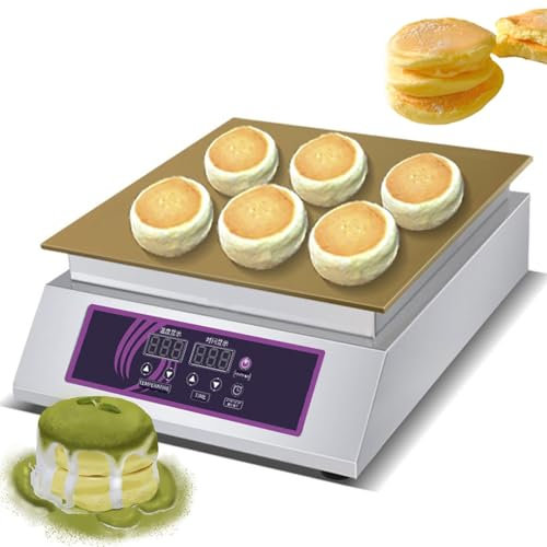 Souffleuse | Crêpière japonaise | Dorayaki avec plaque de cuisson en cuivre | Plaque de cuisson électrique professionnelle | Souffleuse | Contrôle de température 60-240 °C | Appareil de cuisson polyva