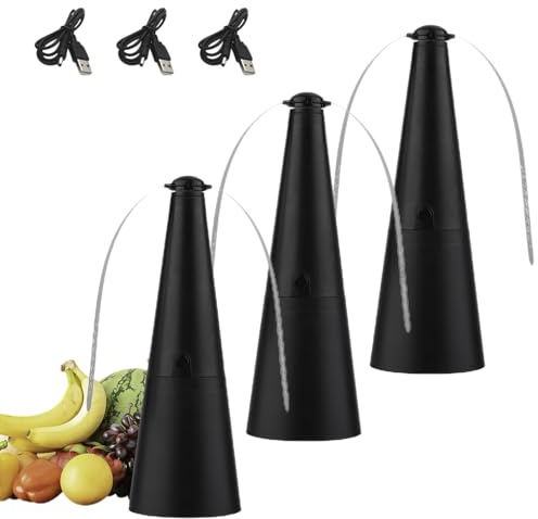 Ventilateur Anti Mouche De Table Rechargeable, 3 Pièces Chasse Mouche De Table, Ventilateur Anti Moustique Exterieur Intérieur, Mouches Et Moustiques Repoussent Les Ventilateurs, pour Pique Niques
