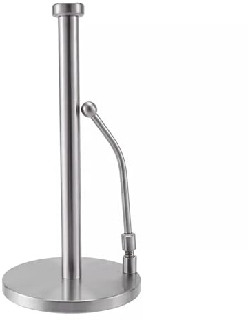 Soporte para toallas de papel independiente de acero inoxidable, diseño resistente al desgarro para cocina y baño, fácil de usar, elegante y funcional, perfecto para decoración del hogar