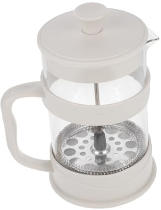 NUOBESTY Jarra de Café de Vidrio con Filtro Prensa Francesa Tetera Filtro Ergonómica para Uso Hogar Oficina y Cafetería Diseño Fácil de Verter y Limpiar