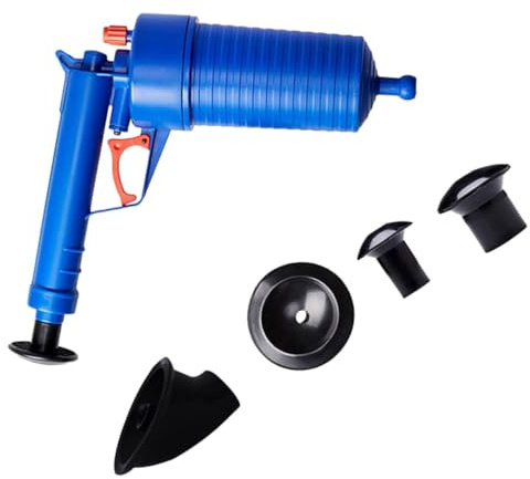 WOONEKY Déboucheur Toilettes à Air Portable Bleu Outil Robuste pour Évier et Canalisation Bouchons Facile à Utiliser pour Salle de Bain