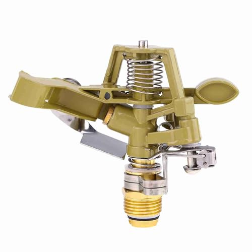 Irrigatore in ottone da 1/2 pollice, testa irrigatore per prato regolabile in lega di zinco da 20-360 gradi con ugelli per giardino, cortile, prato, patio