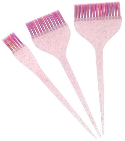 Toyvian 3piezas Peine para Teñir el Cabello de Mango Juego de Pinceles para Aplicación de Color para Salones y Uso Casa