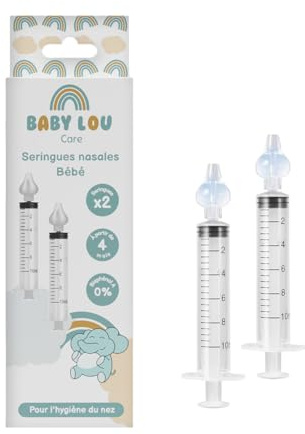 BABYLOU CARE Nässprutor för baby, set om 2, näsrengöring, sköljning, återanvändbar och BPA-fri, från 4 månader