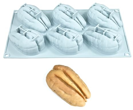 GMBYLBY Stampi per Noci Simulazione in Silicone Alimentare per Mousse, Torte, Caramelle, Cioccolato, Decorazione e Cottura, Stampo da Cucina in elastomero per Noci