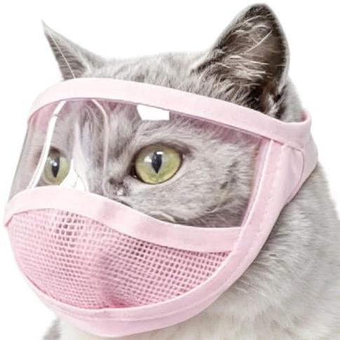 För Kattvård Justerbar mesh- | Transparent Andningsbar Katt För Pälsvård Och Skötsel för Bitförebyggande, Nagelklippning, Trimning, Bad Och Klippning