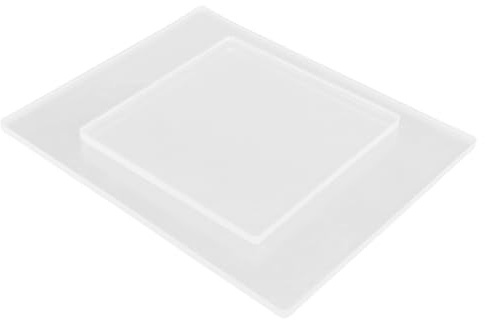 VILLCASE 2 Pezzi Piastra Acriliche A4 Gel Trasparente 200x250mm Quadrata 8mm e per 152x152mm Compatibile Piastre per Stampa e Trasferimento Artistico per Journaling e Scrapbooking