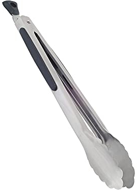 Cook'in Garden Pince Professionnelle en Inox - Modèle AC330 - Utilisable sur Plancha et Barbecue - Dimensions L23,5 x l13,7 x 7,2H centimètres