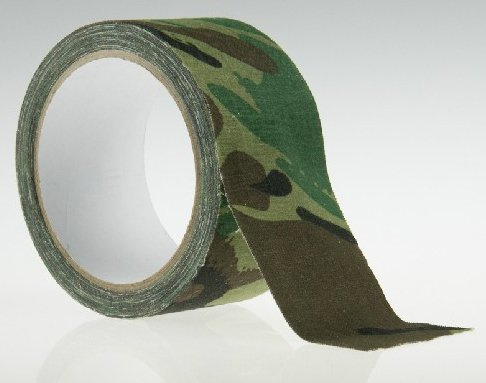 geo-versand Gewebeband - Farbe: Army Duct Tape, Panzertape, Klebeband, Tape, Camouflage, Flecktarn, Bundeswehrtarn, Tarnfarben, Gewebeband Geocaching zum tarnen von Petlingen, Filmdosen, Dosen
