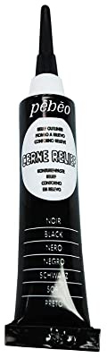 Pebeo - Tubo da 20 ml di Crema Effetto piombato, per Pittura su Vetro, Colore Nero