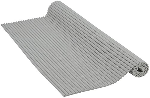 Venilia Duschmatte rutschfest Venisoft, 65 x 200 cm, Weichschaummatte, Uni Grau, rutschfester Bodenbelag, Anti-Rutschmatte, PVC-Polyester, 54160