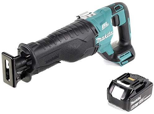 Makita DJR 187 T1 Akku Reciprosäge 18 V Brushless Säbelsäge + 1x 5,0 Ah Akku - ohne Ladegerät