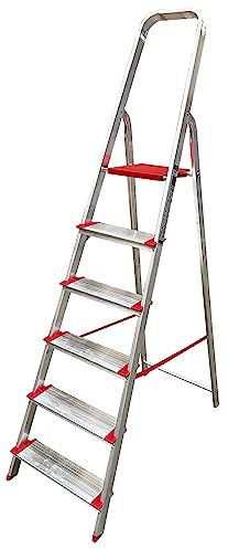 Homelux 990105 Escalera Domestica Peld.12 cm, 6 Peldaños, 6.4 kg