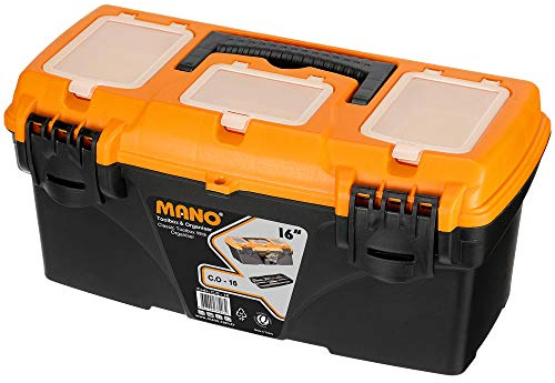 Large Plastic Toolboxes Tool Storage Organisers with Lockable Lids, Carry Handles and Light Weight/Available in Several Sizes (16)
