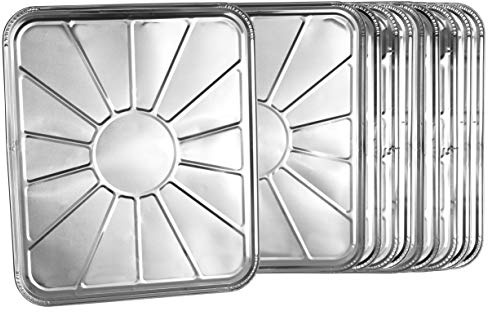 Plasticpro Disposable Foil oven liner Reusable Oven Drip Pan - Tray for Cooking and Baking Pack of 10